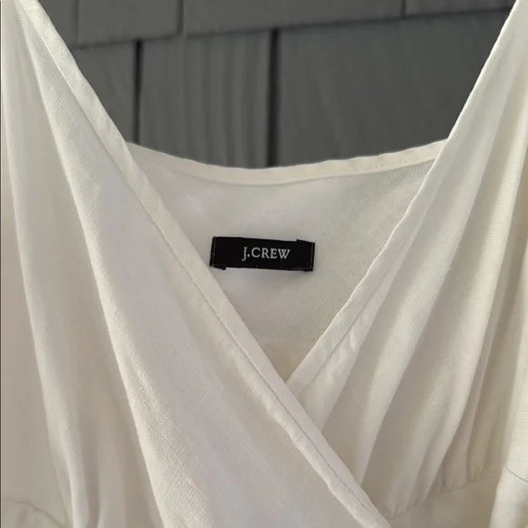 J. Crew White Linen Wrap Dress - Picture 4 of 13